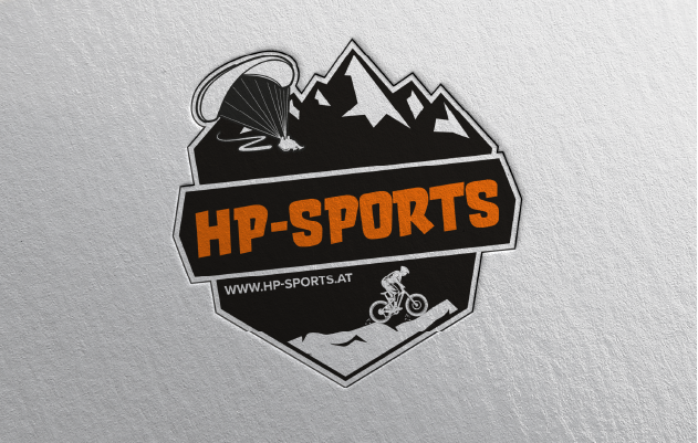 Logodruck HP-Sports mit Fallschirm Wrapfactory Hall in Tirol